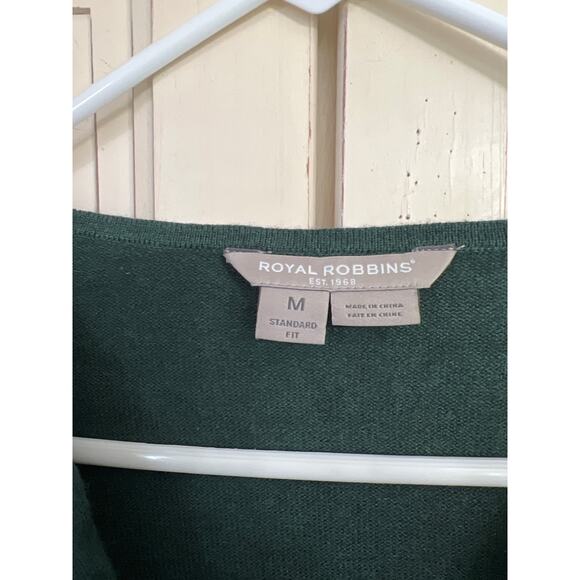 Royal Robbins size medium dark green wool blend sweater lightweight - Picture 2 of 3